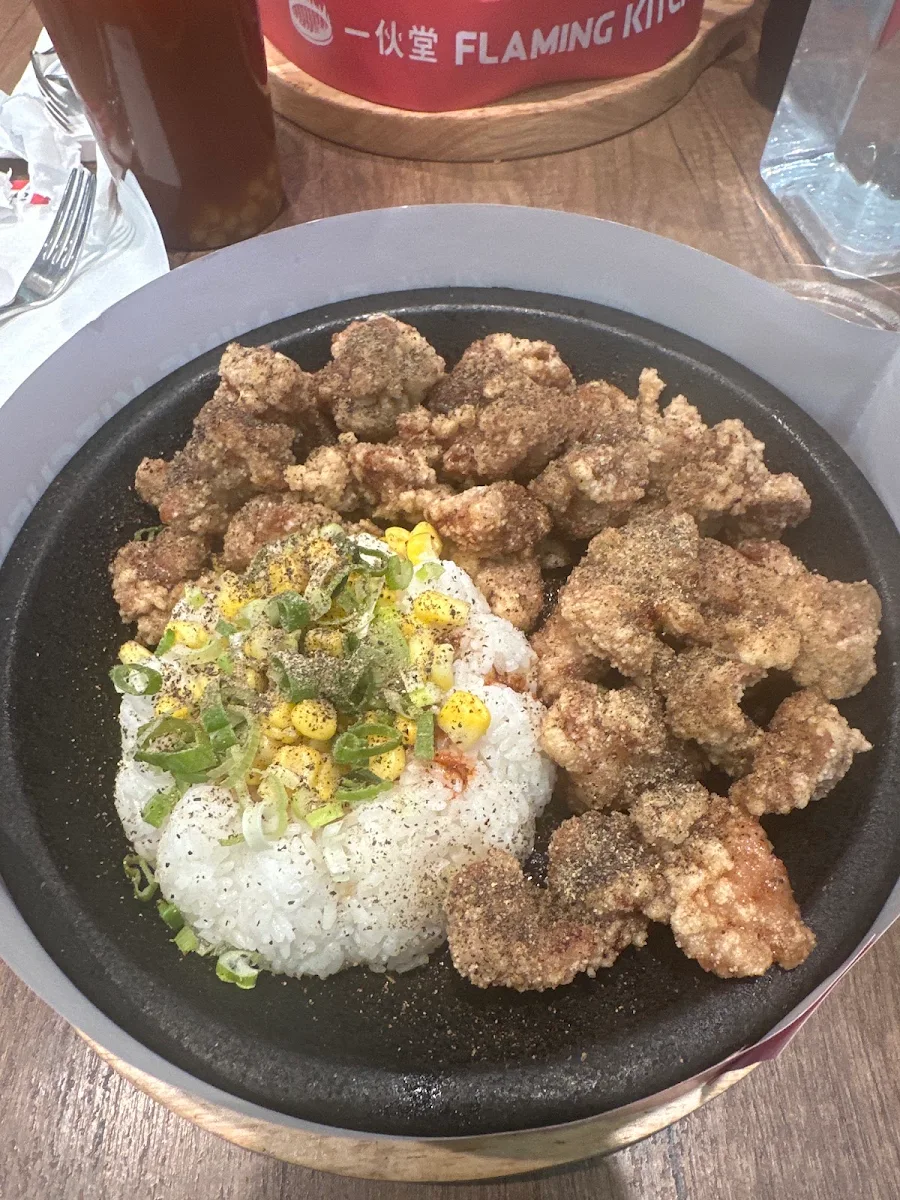 popcorn chicken rice 鹽酥雞飯